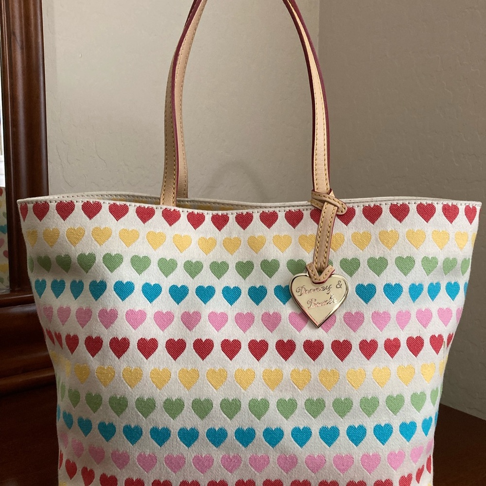 Dooney and Bourke rainbow heart tote!